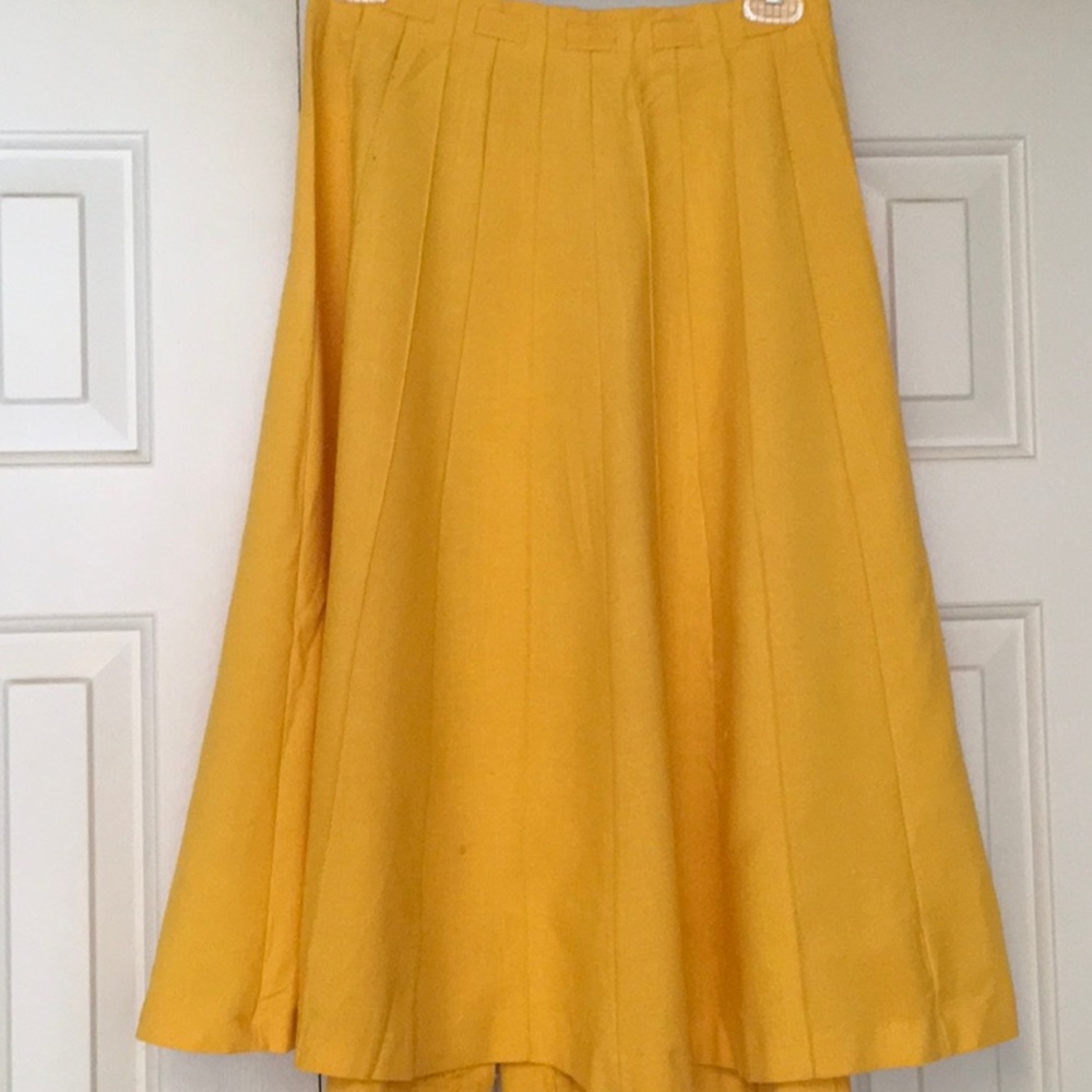 Peter Popovitch ladies vintage yellow panel skirt size small skirt - Picture 4 of 7